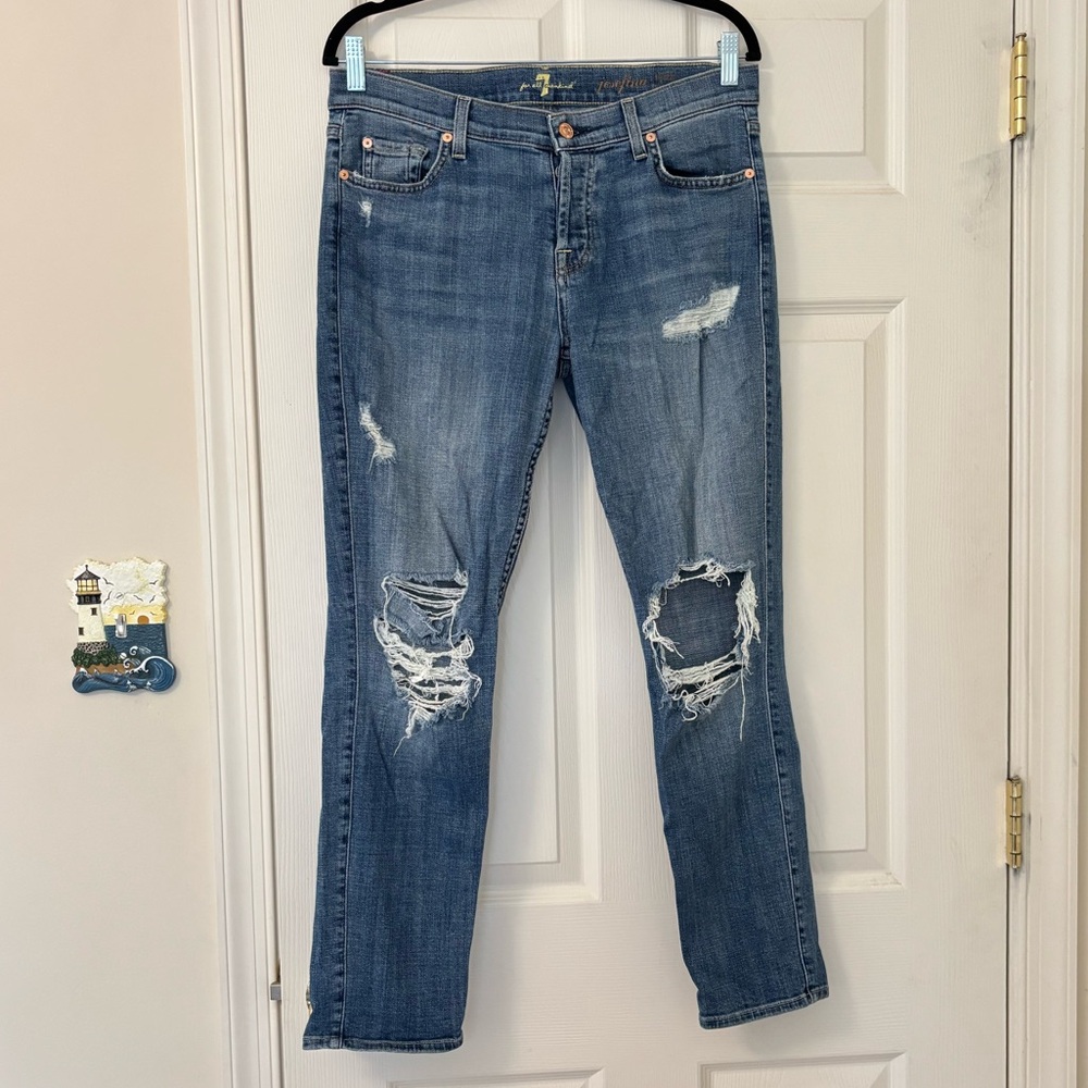 7 For All Mankind Josefina Skinny Boyfriend Jeans